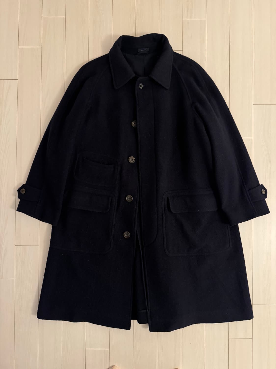 드레익스 네이비 울 라그랑 코트 Navy Wool Raglan Coat 상품이미지1
