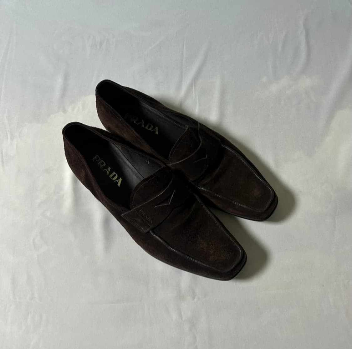 Prada sports suede dark brown loafers 상품이미지2