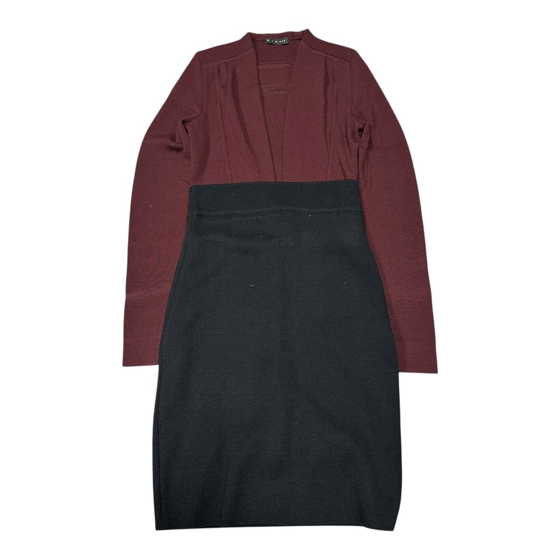 ✨ (바배) 미샤 캐시미어 버건디 블랙 원피스  상품이미지1