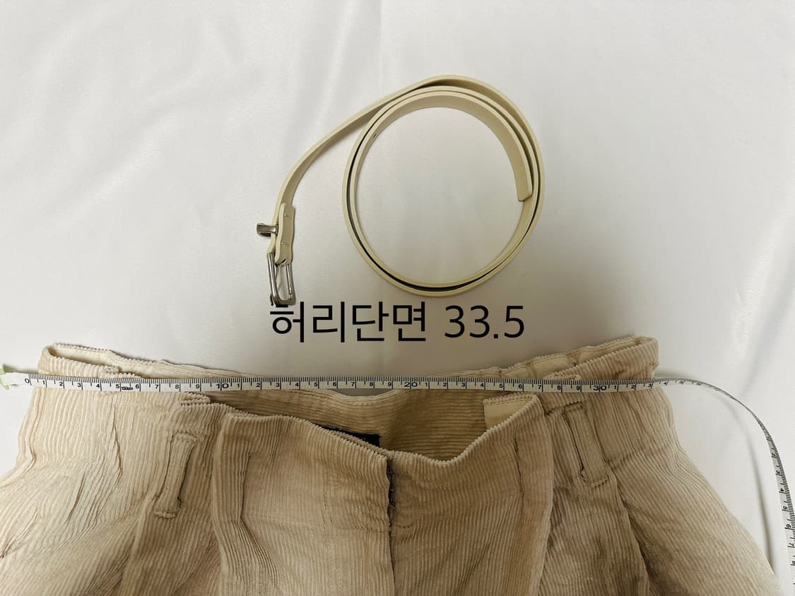 시슬리 와이드팬츠 코듀로이 핀턱 벨티드 55 상품이미지6