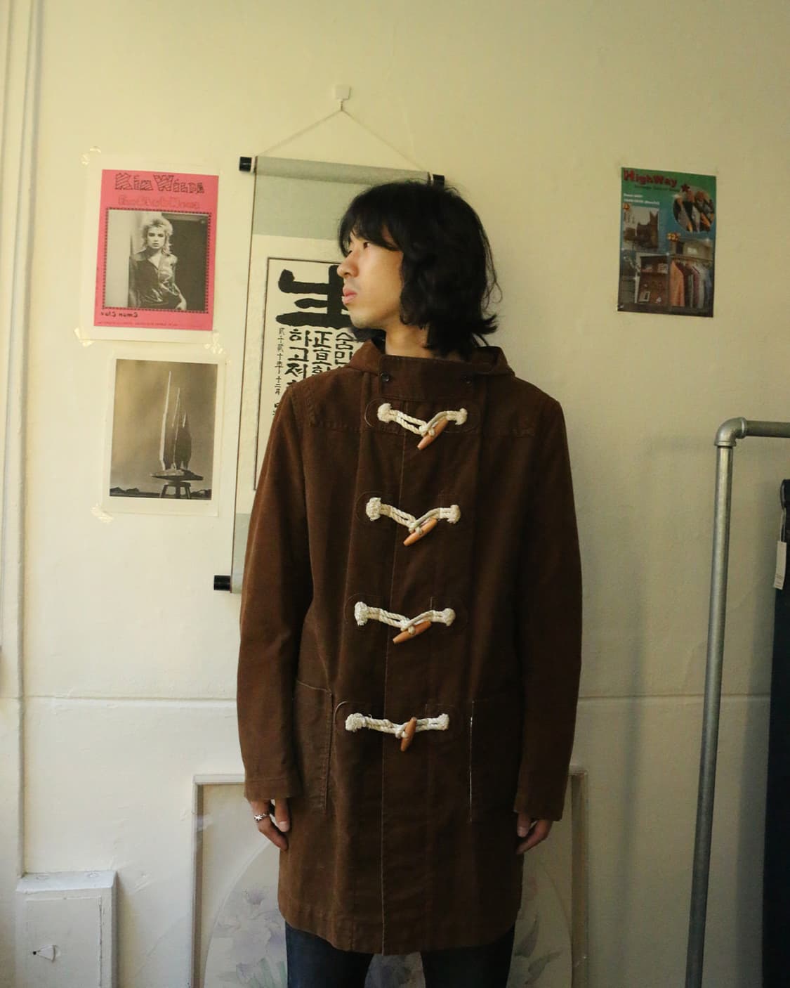 준야 와타나베 맨 브라운 더플 코트  상품이미지2