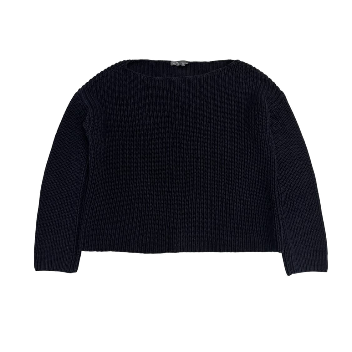 빈스 네이비 골지 니트 상품이미지1