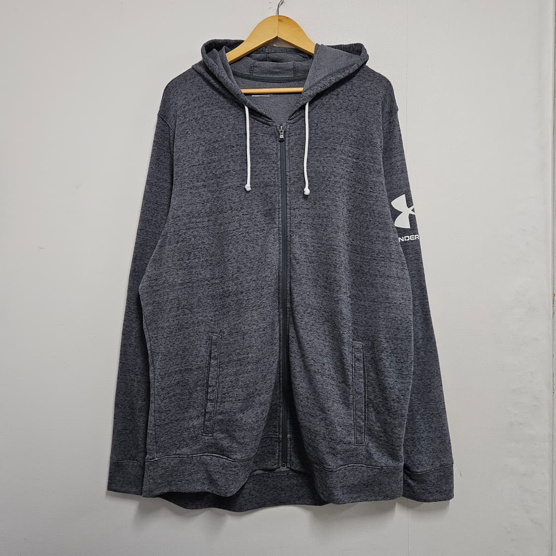 3XL 언더아머 후드집업 빅사이즈 다크그레이 상품이미지1