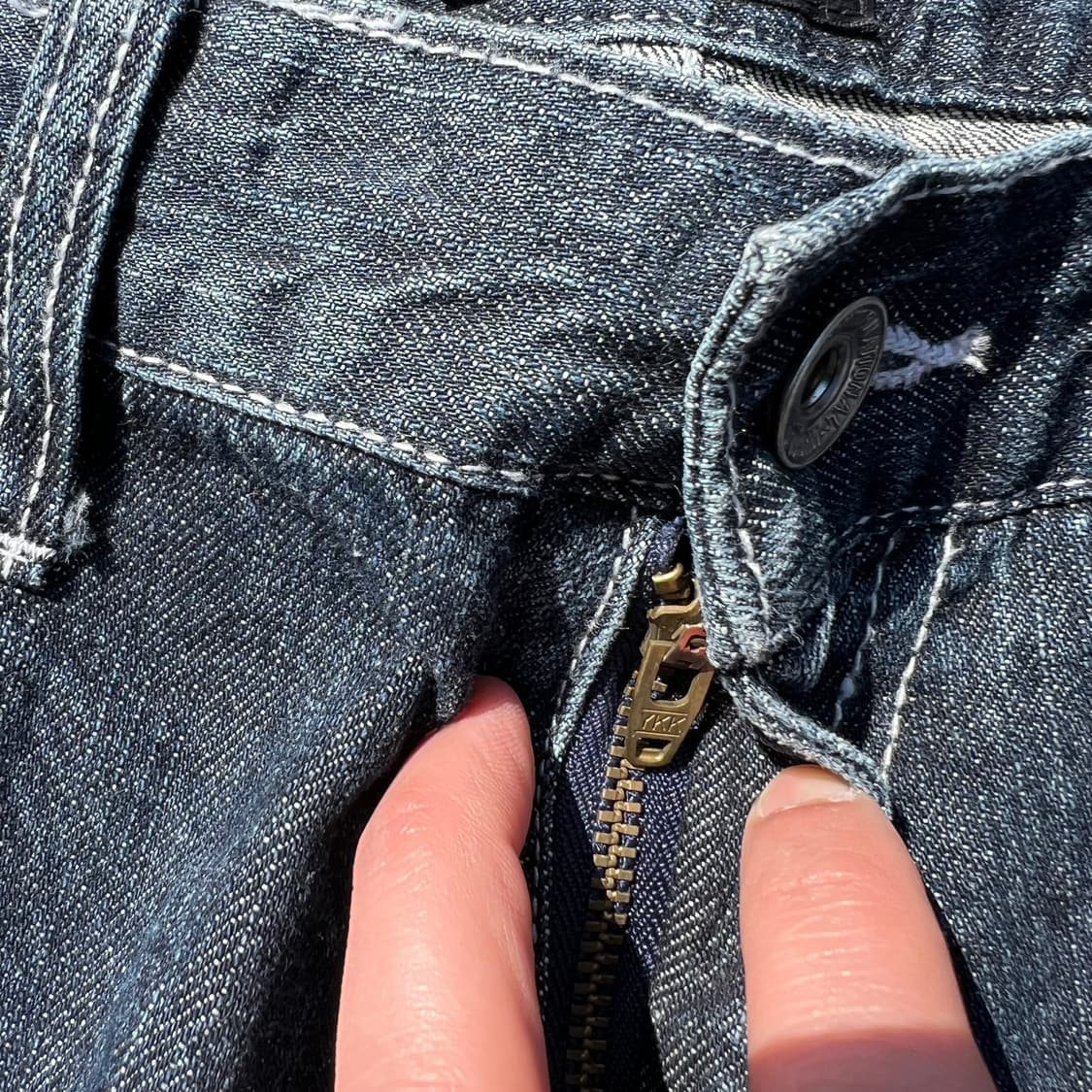 오리엔탈 스컬 페인팅 데님 팬츠 상품이미지5