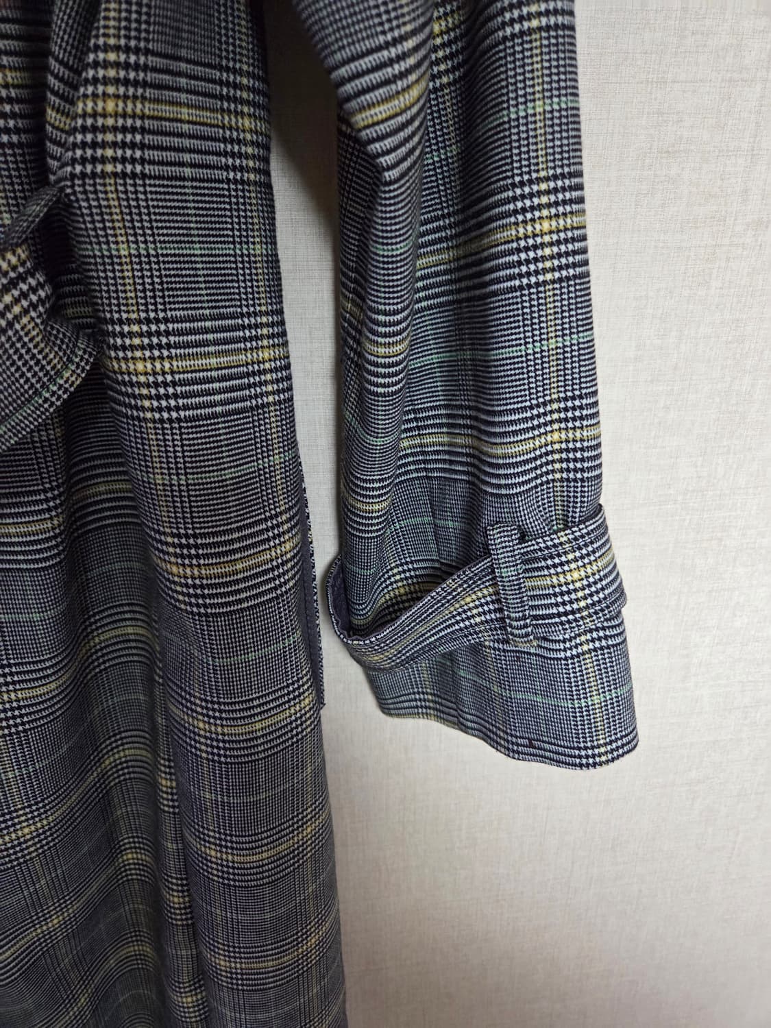 올리비아로렌 체크 더블 춘추동 코트 95 상품이미지8