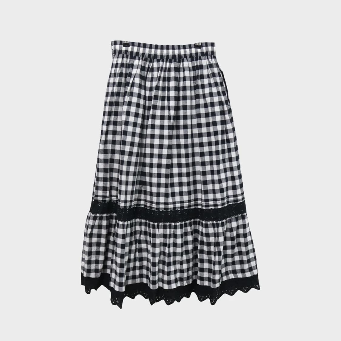 사만사모스2 깅엄체크 캉캉 롱스커트 60740 상품이미지2