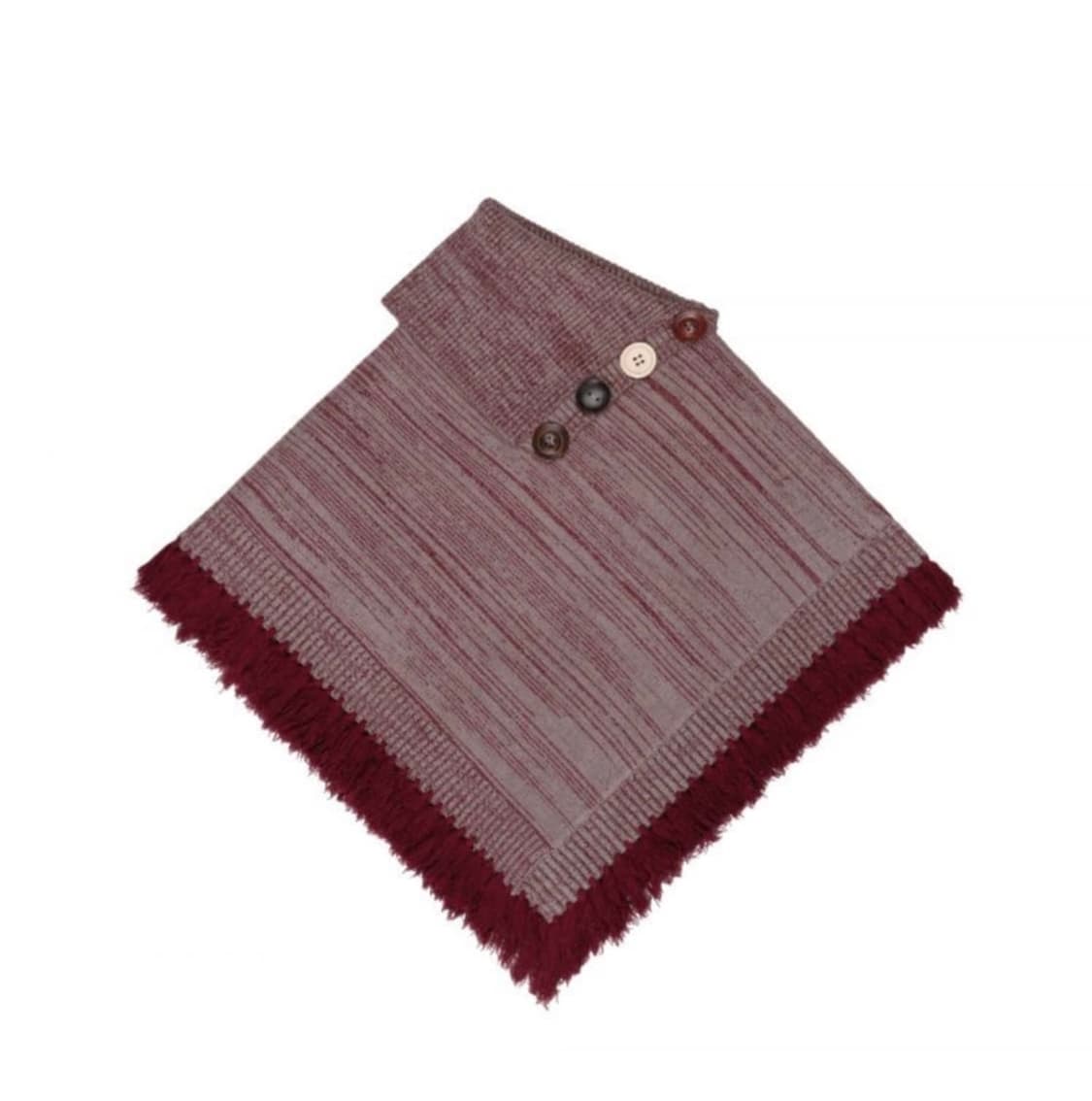 MULTIWAY KNIT PONCHO (RED) (택 🈶) 상품이미지1