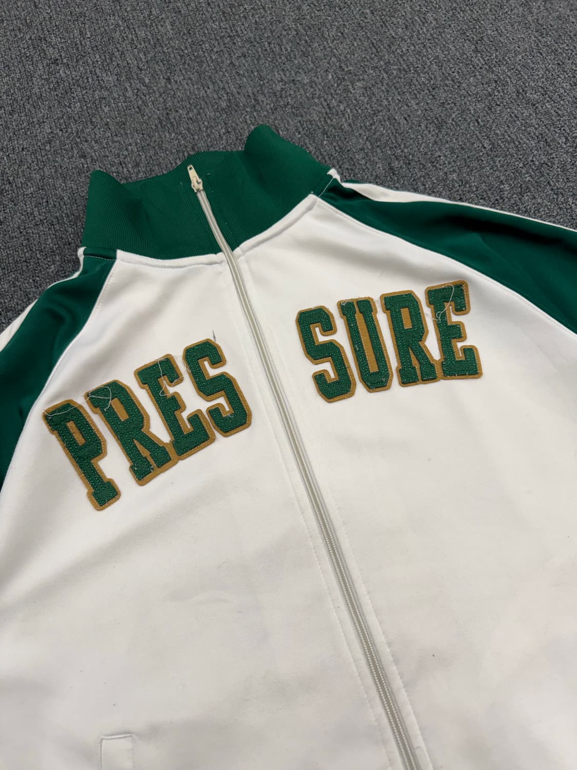 M)Mer Vester 빈티지 패치 로고 그린 트랙탑 져지 상품이미지7