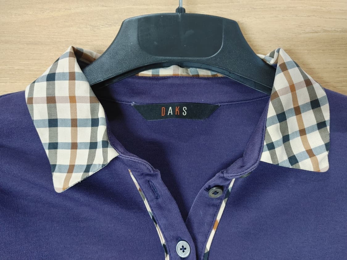 DAKS 닥스 여성 체크배색 긴팔카라티 상품이미지3