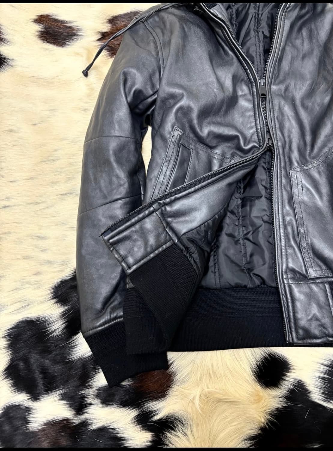 [Opium Moussy]Black Hoodie Padded 2-way 상품이미지4