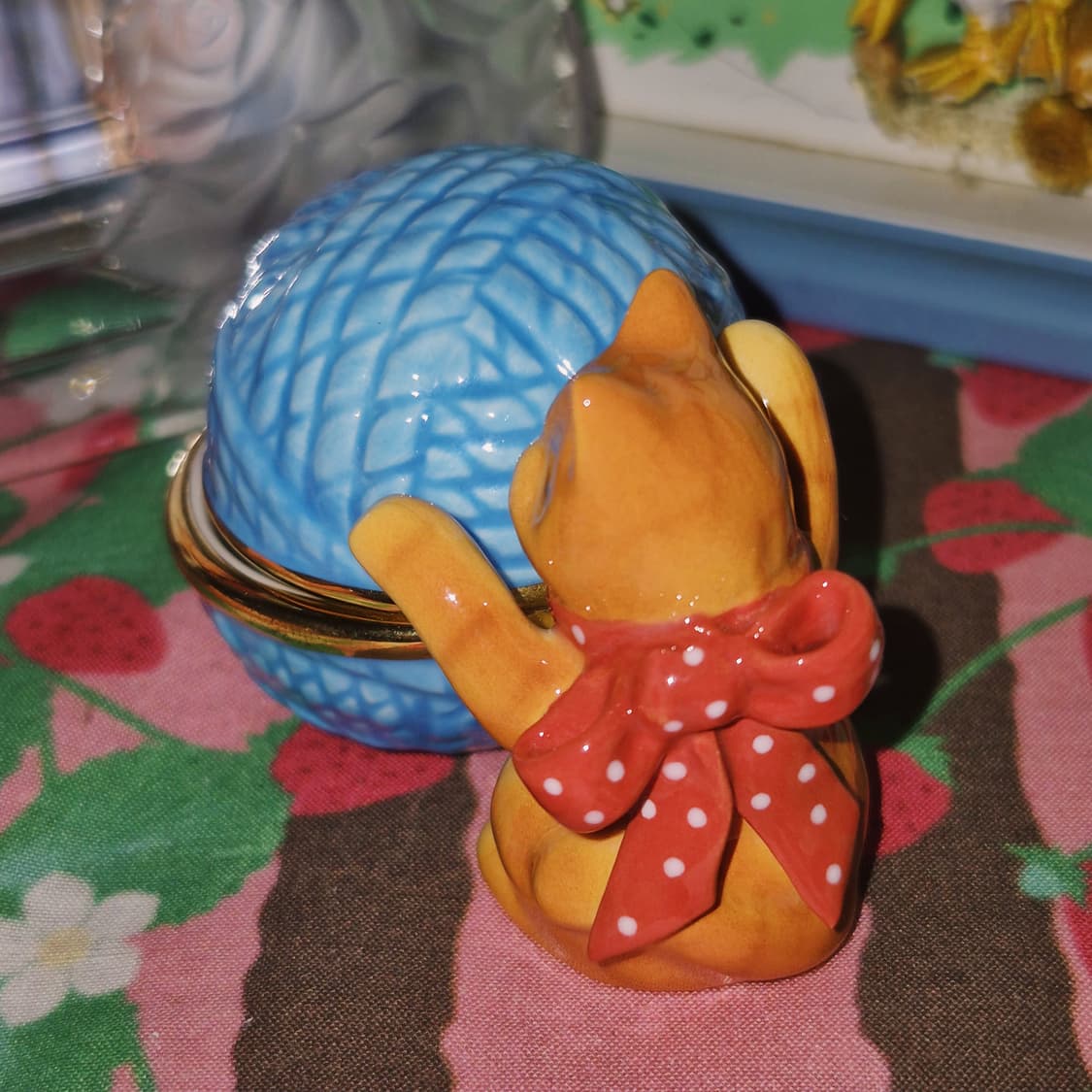 90s 영국 털실 고양이 피겨린 트링켓 상품이미지6