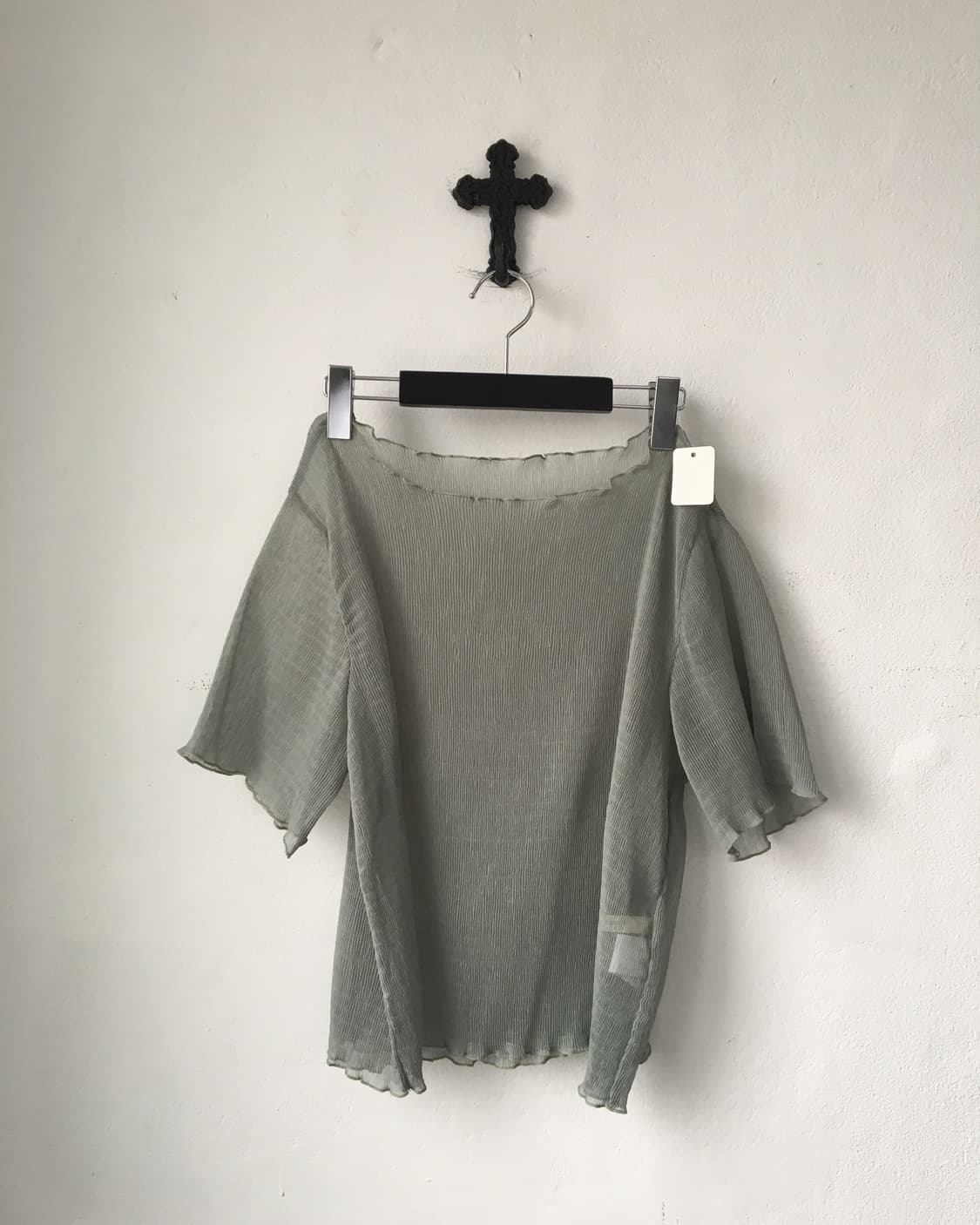 Pleats see through top 상품이미지2