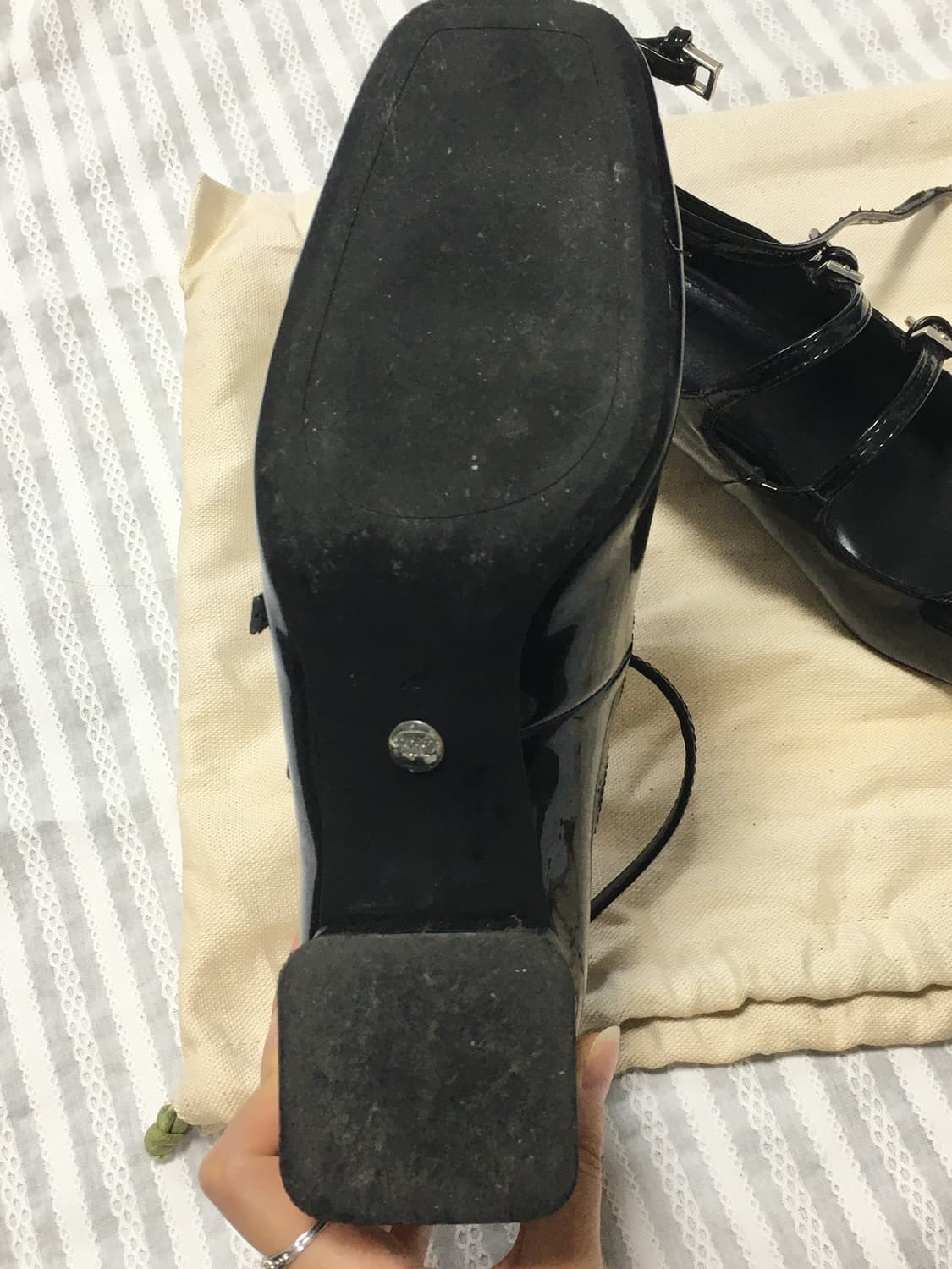 자라 메리제인 스트랩 펌프스 미들힐 37 상품이미지4