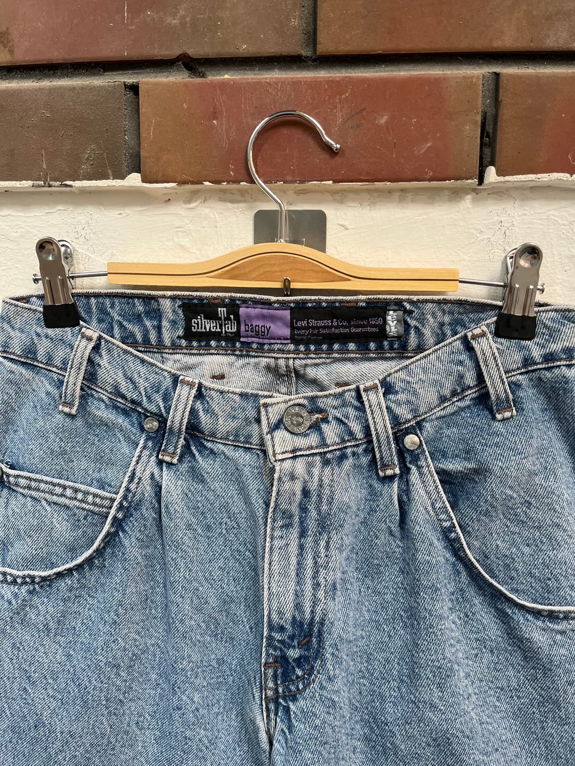 Levis 실버탭 워싱 데님 배기 팬츠 28x32 상품이미지2