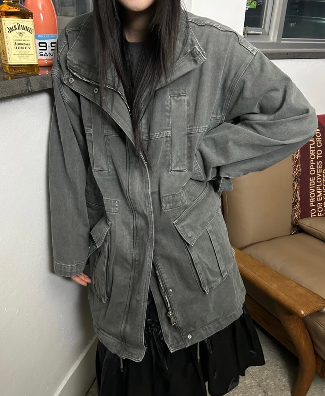 빈티지 야상 사파리 자켓 상품이미지6