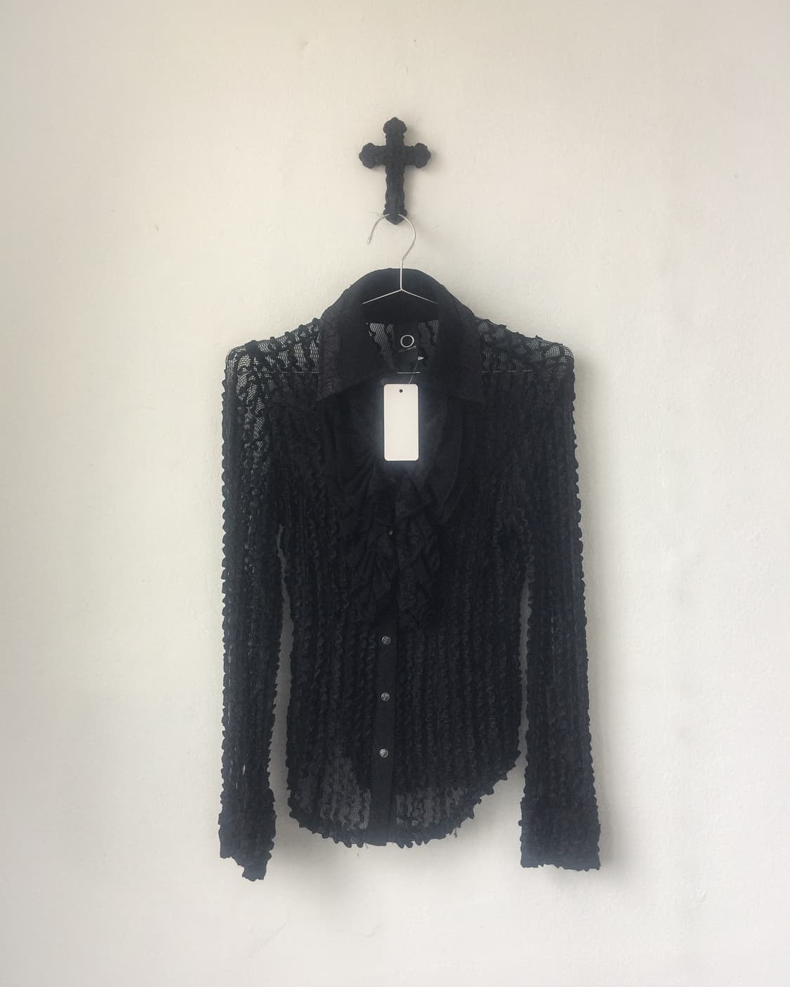 Ozz oneste frill see through shirt 상품이미지1