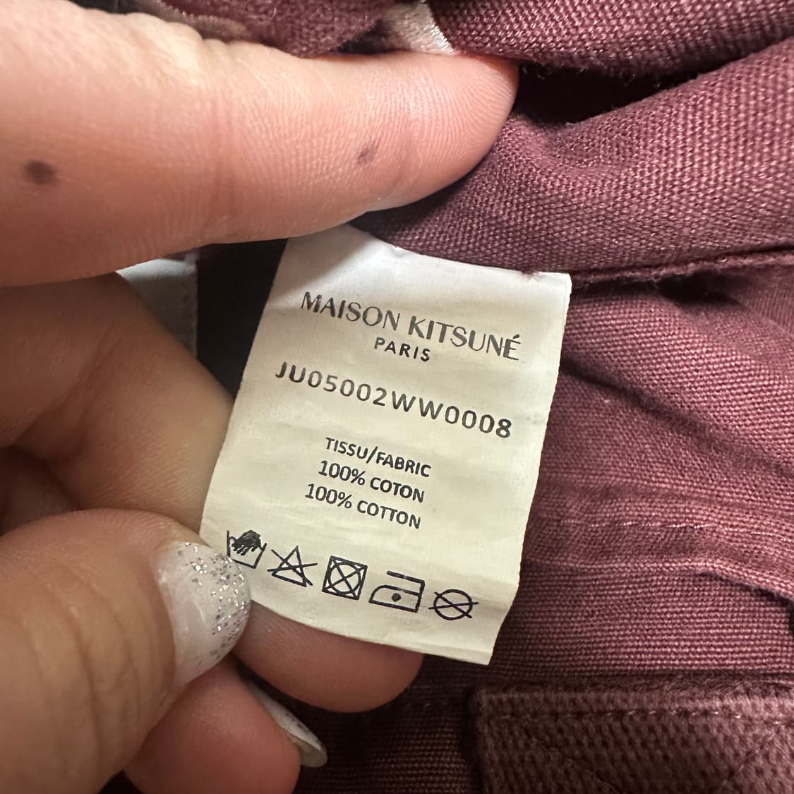 ✨ (바배) 메종키츠네 버건디 에코백 토트백 상품이미지4