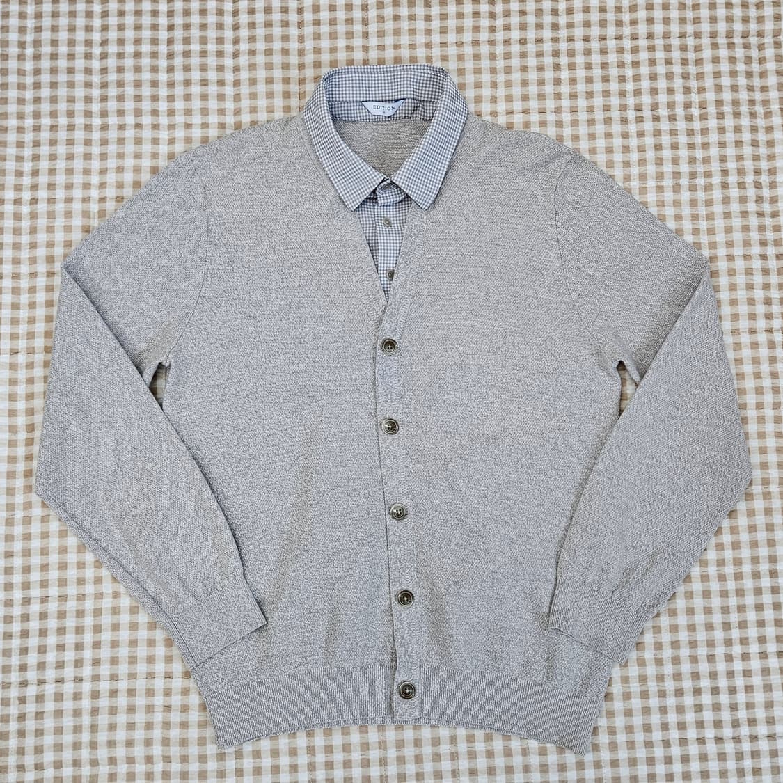 에디션 레이어드 가디건형 니트티 남자100 상품이미지1