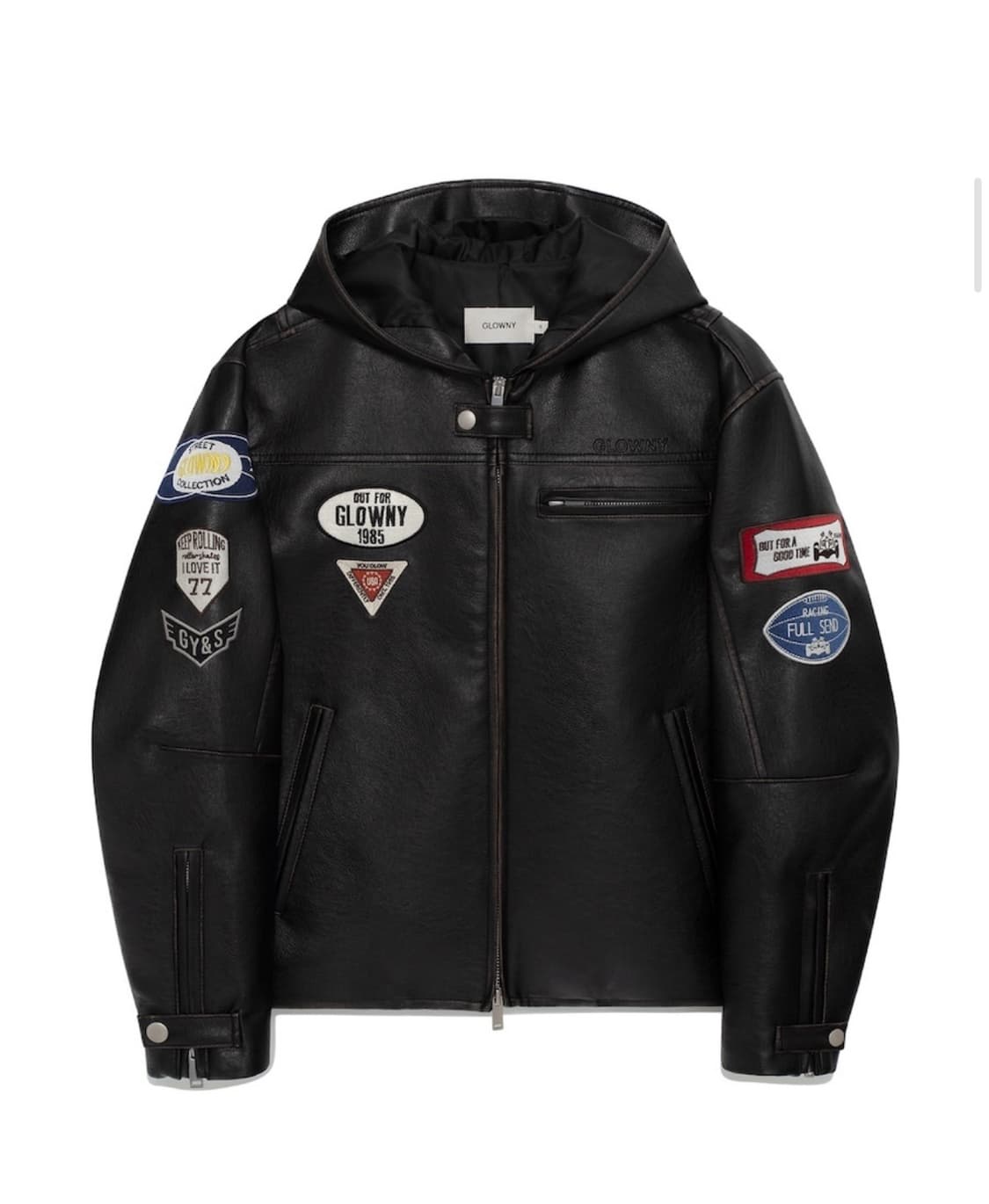 글로니 RACER HOODED LEATHER JACKET 레더 자켓 상품이미지1