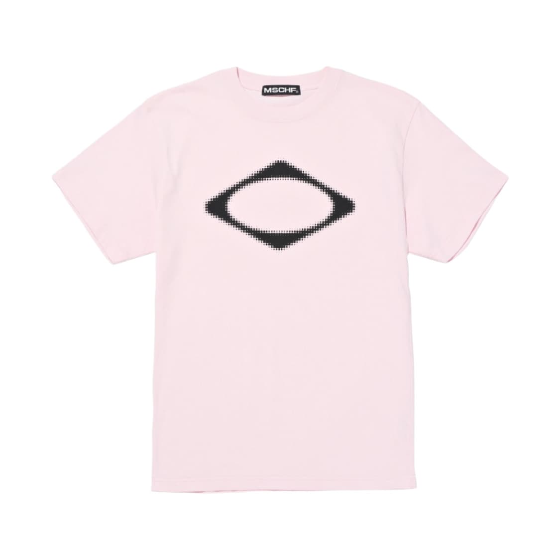 미스치프 롬버스 블러 티셔츠 라이트 핑크 반팔 상품이미지1