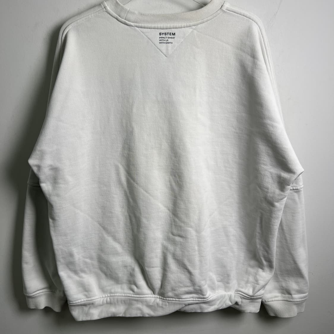 System 시스템 화이트 오버핏 맨투맨 105 상품이미지5