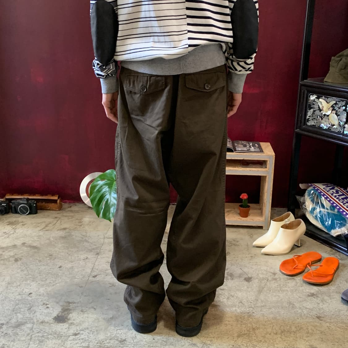 요지 야마모토 Y's 비대칭 오버랩 베이커 팬츠 상품이미지2