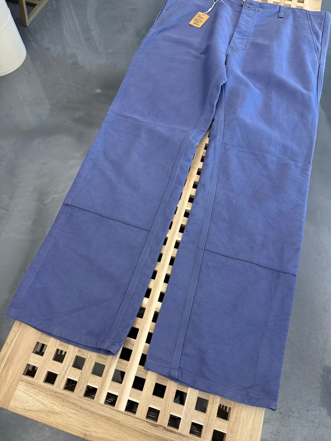 OLD VINTAGE ROFA GREY BLUE 더블니 프렌치워크팬츠 상품이미지6