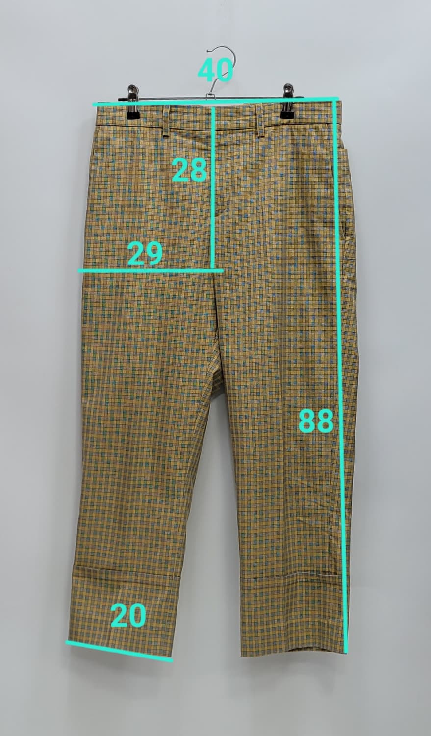 WOOYOUNGMI 우영미 타탄 체크 패턴 팬츠 / 남 76 옐로우
 상품이미지10