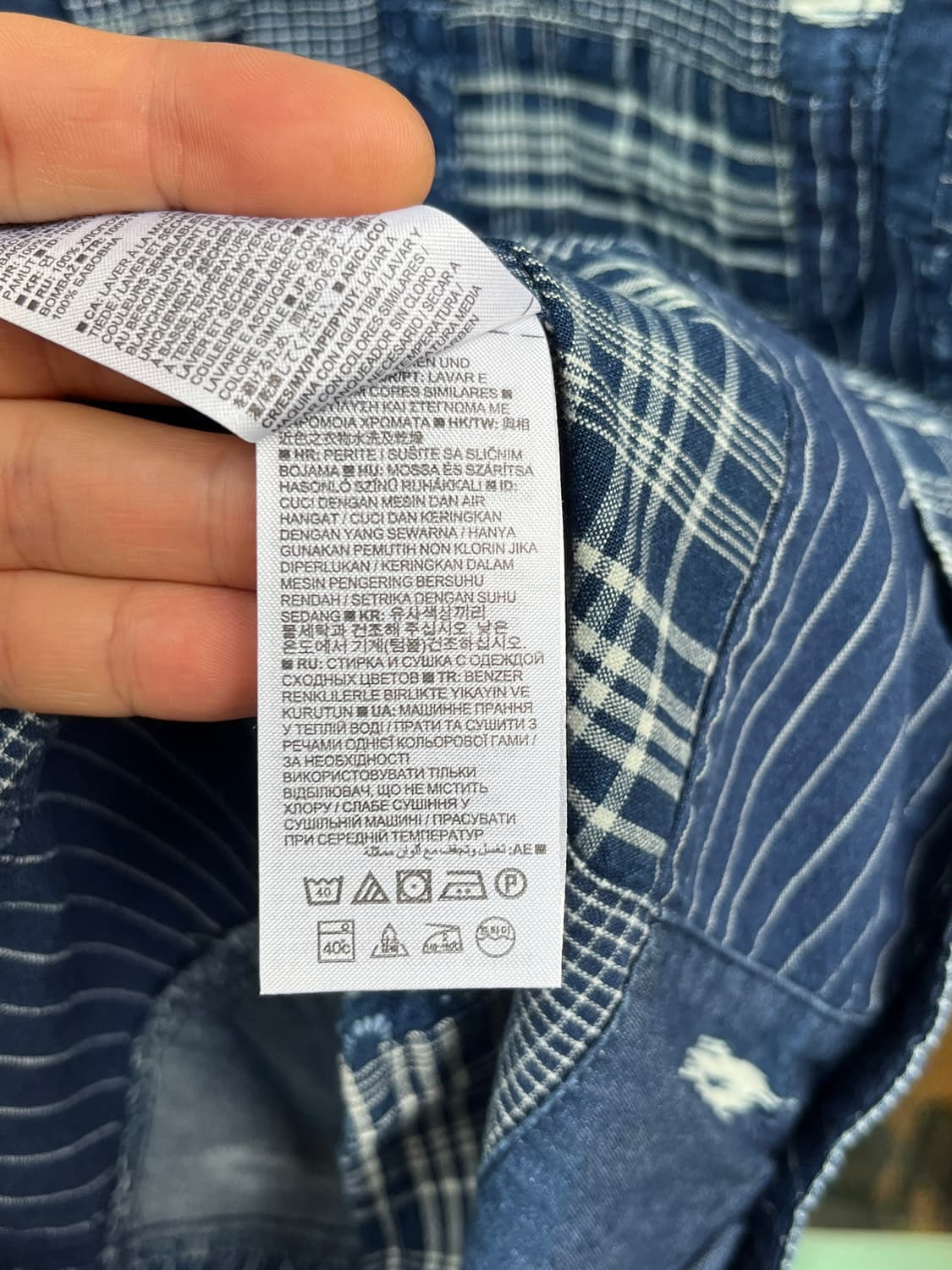 GAP 데님 패치워크 반팔셔츠 L 상품이미지5