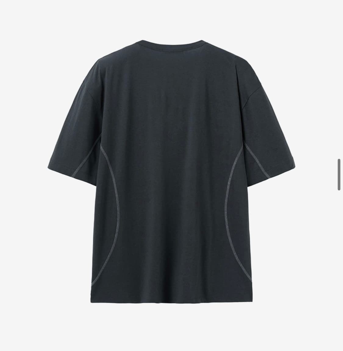 (새상품) 인사일런스 커브드 드레이프 티셔츠 CHARCOAL 상품이미지2