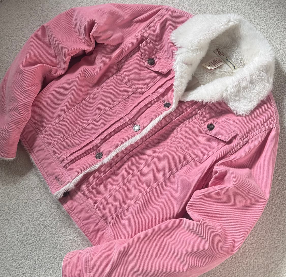 아베크롬비 딸기우유 코듀로이 무스탕 퍼 자켓 상품이미지3
