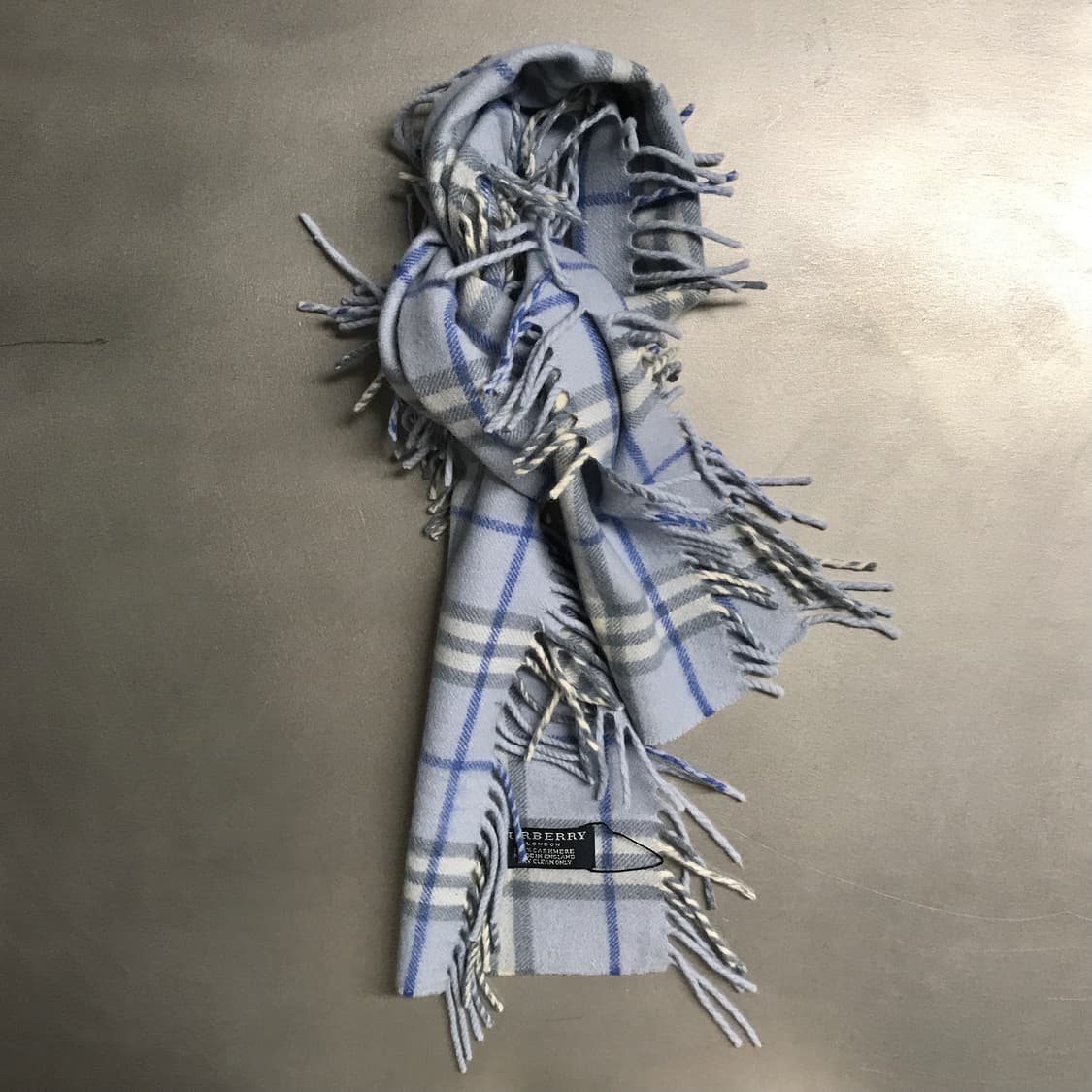 버버리 정품 캐시미어 머플러 블루 상품이미지1