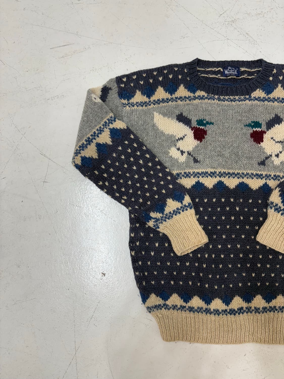 80‘s Wool rich Mallard Duck wool sweater 상품이미지6