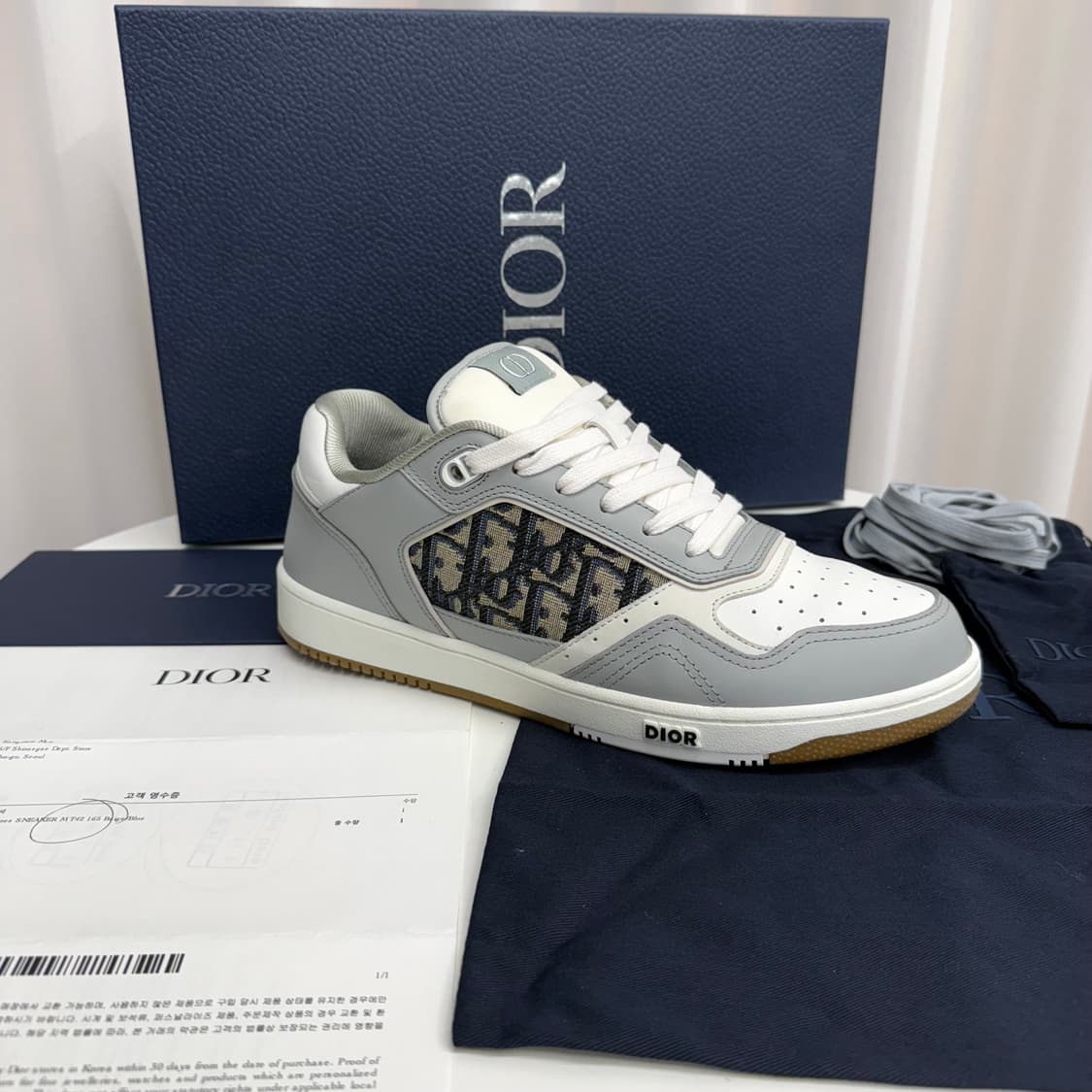 [1회 착용/ 42] 디올 B27 스니커즈 그레이 상품이미지6