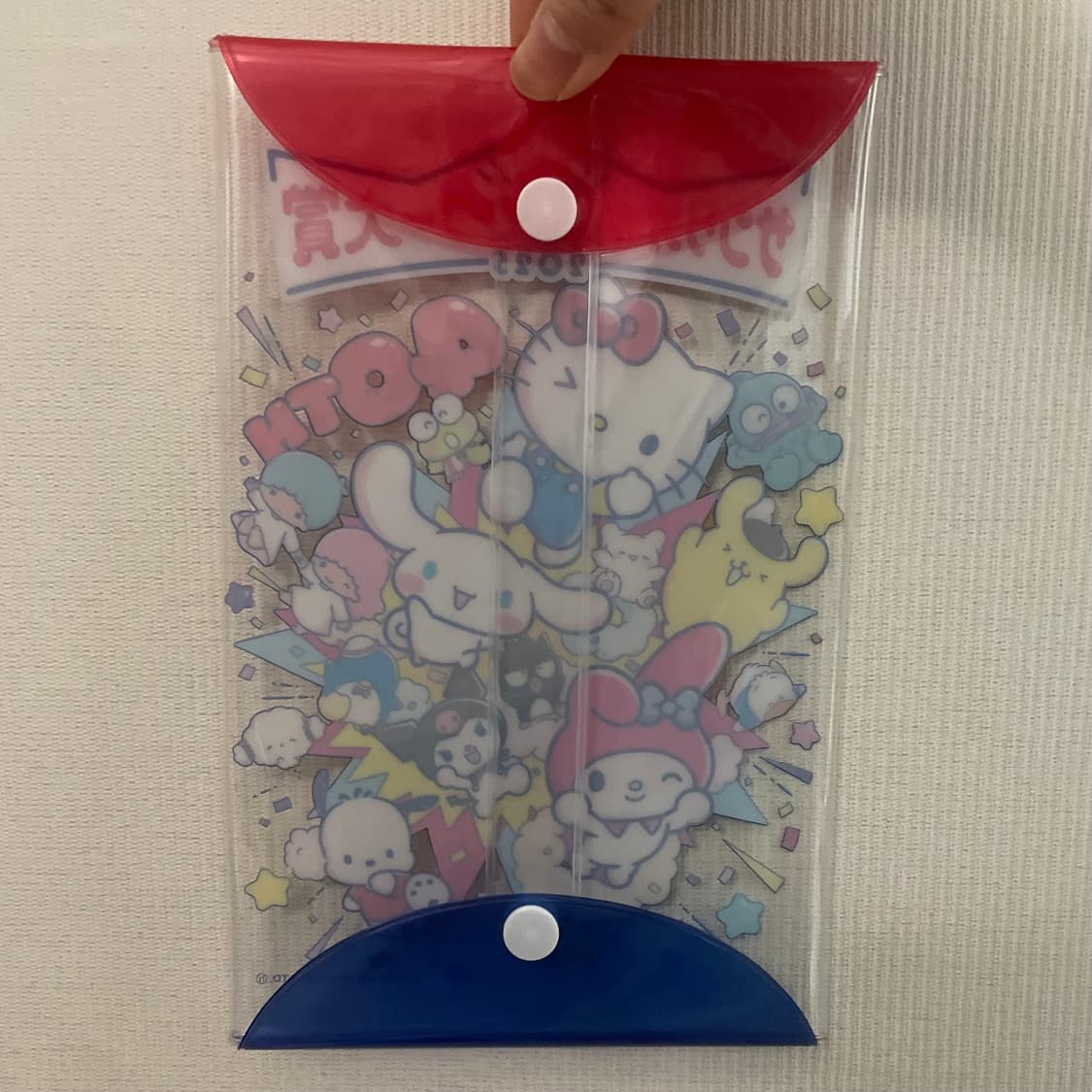 [새상품] 빅사이즈 2025 한정 산리오 가챠파우치 키티 투명 가챠파우치 상품이미지2