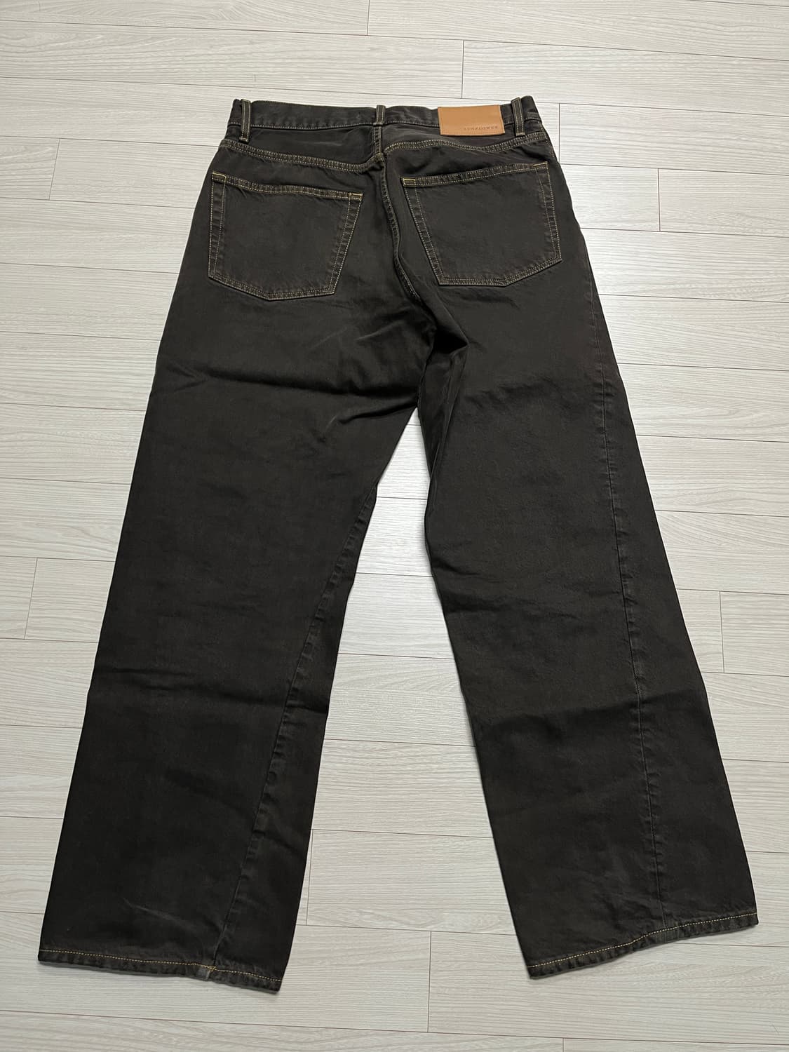 썬플라워 와이드 트위스티드 데님 빈티지 브라운 30/32 상품이미지2