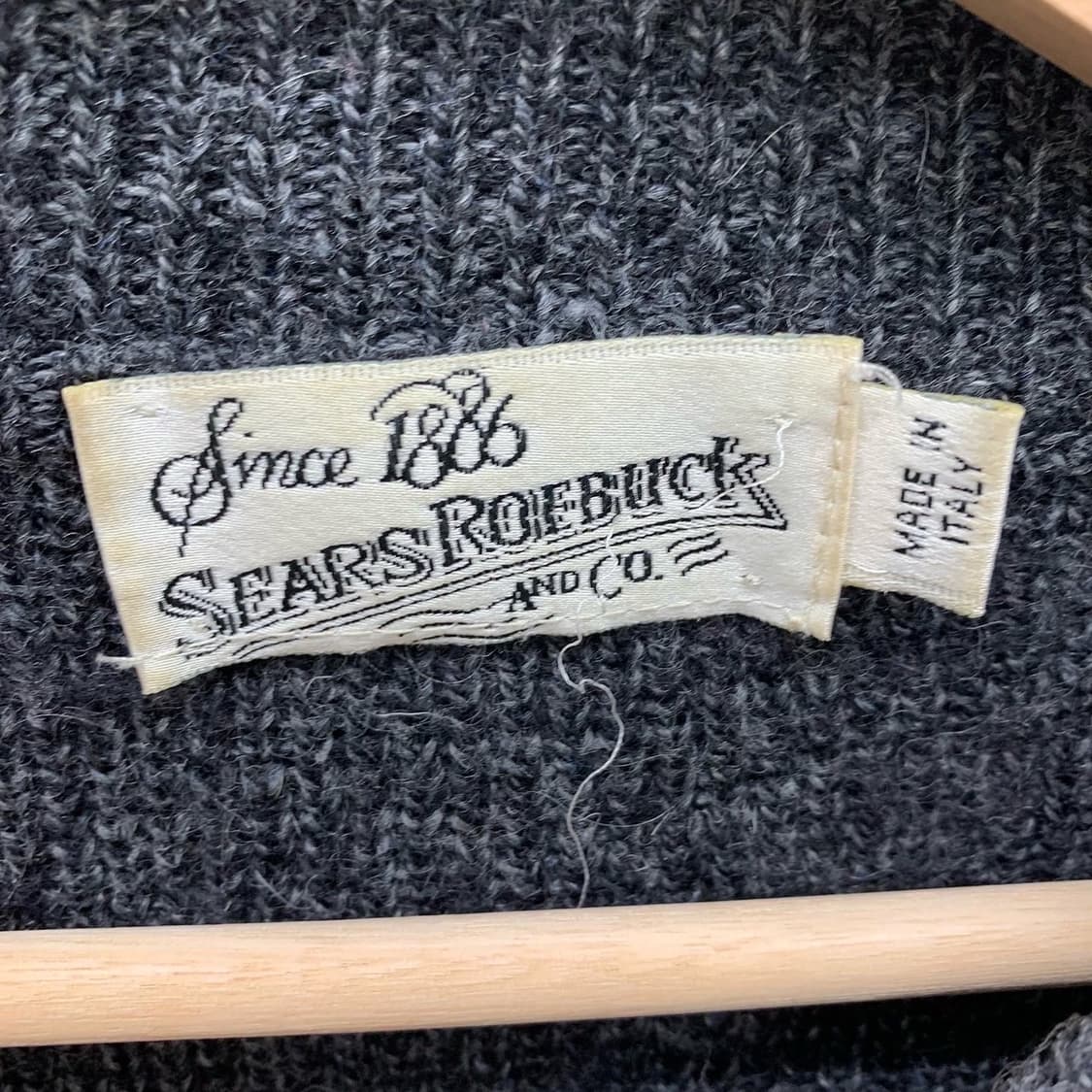 빈티지 그레이 페이즐리 체크 니트 상품이미지5