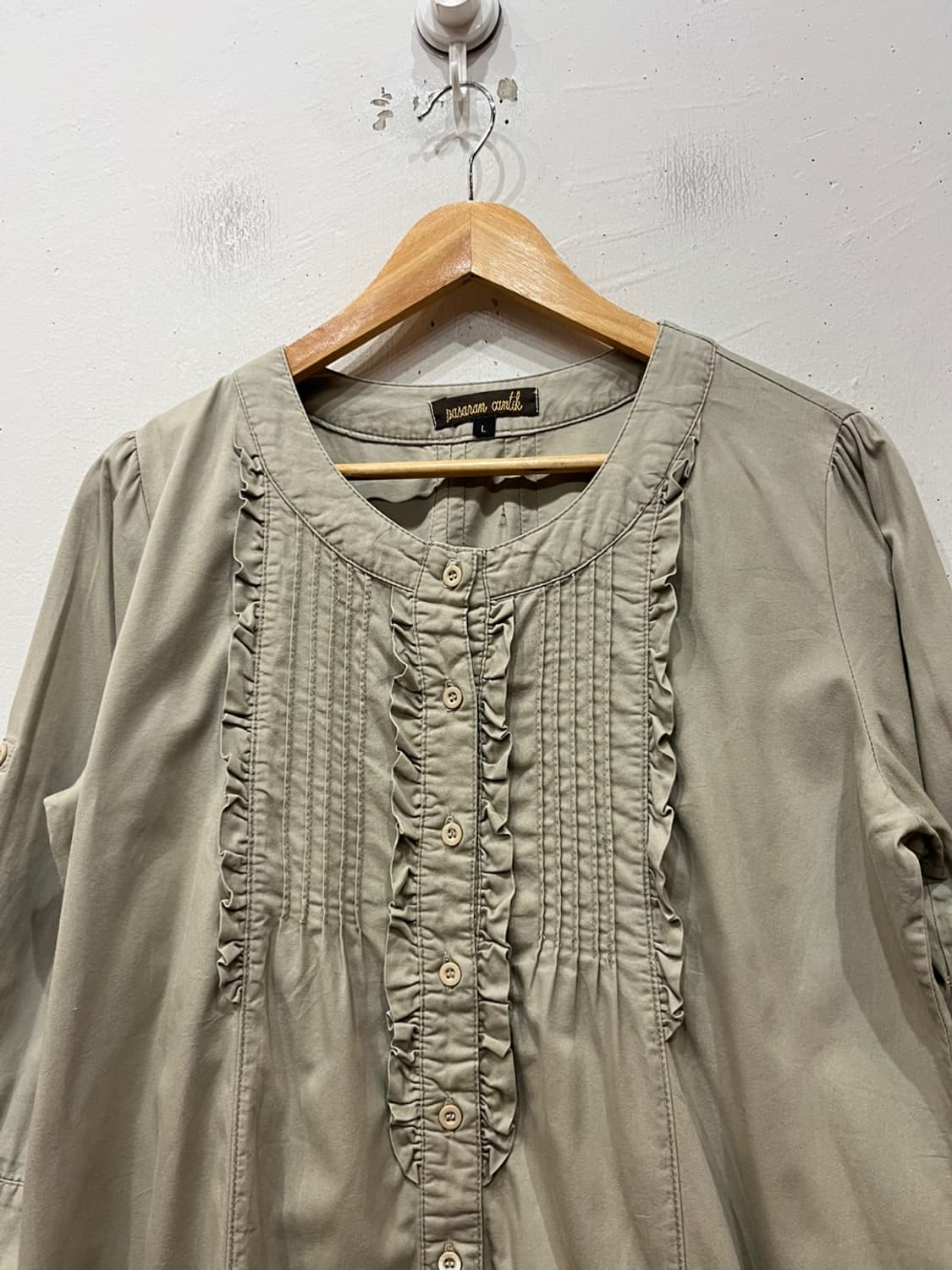 JPN 프릴 셔츠 원피스 상품이미지2