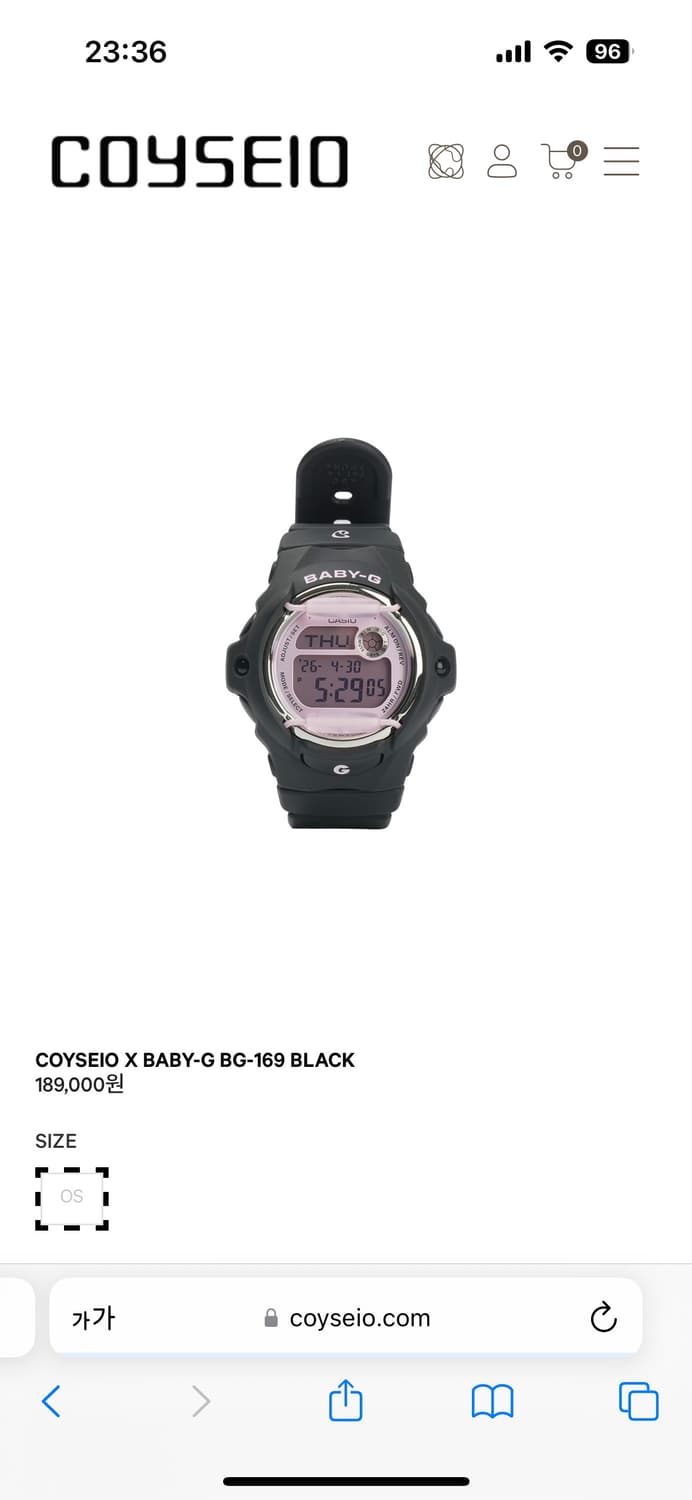 코이세이오 지샥 베이비지 시계 COYSEIO X BABY-G BG-169 상품이미지1