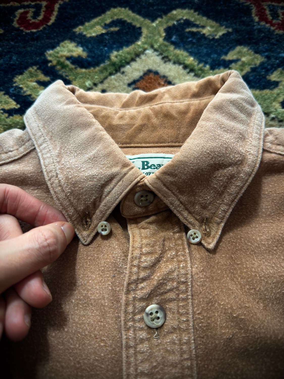 80s L.L.Bean USA Faded CHAMOIS Shirt 상품이미지7