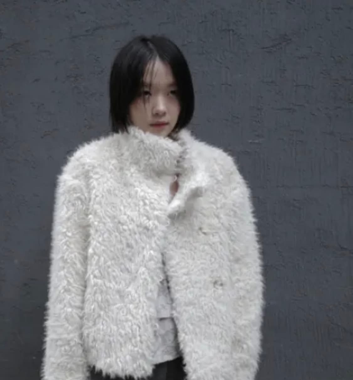 당일배송) 에프터먼데이 베이비 퍼 자켓 블랙 상품이미지4