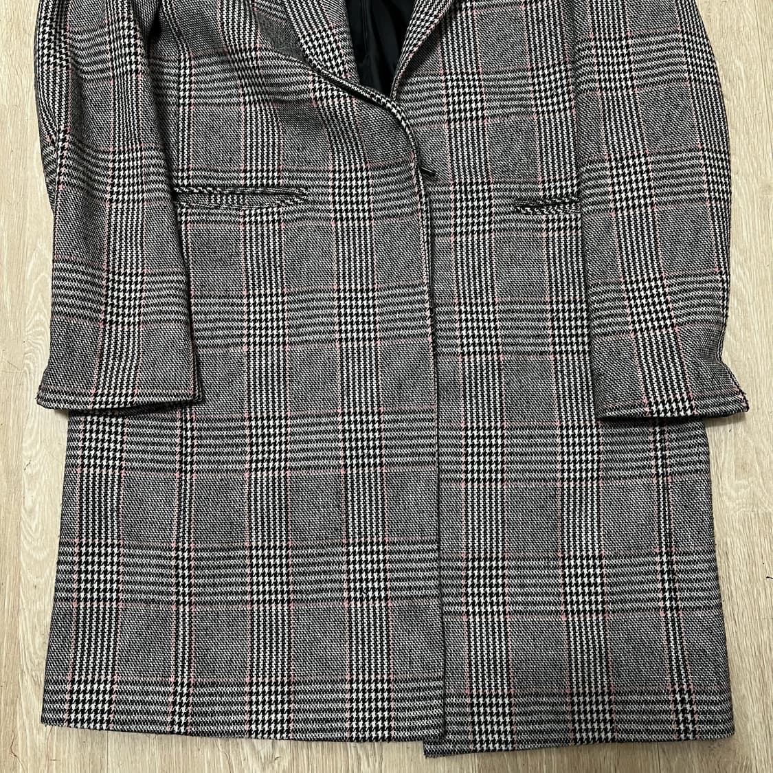 지고트 여성 모직 체크 코트 55-66  상품이미지3