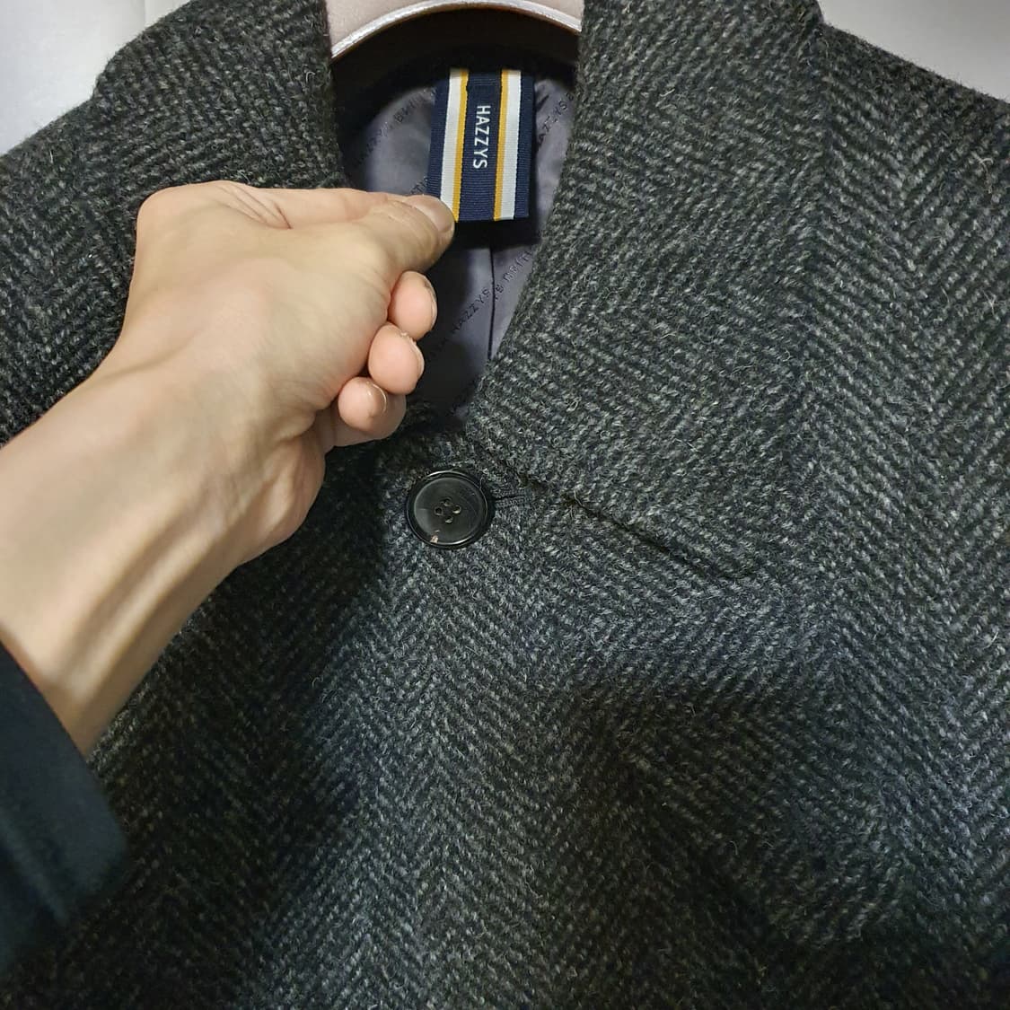 [100] 헤지스 헤링본 발마칸 코트 상품이미지3