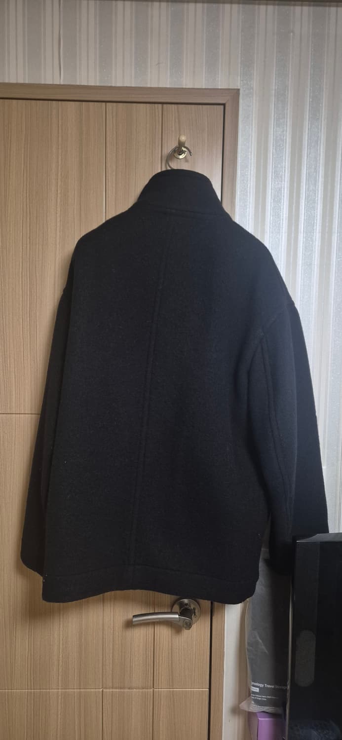 [48] 르메르 울 더플 박시 코트 블랙 상품이미지6