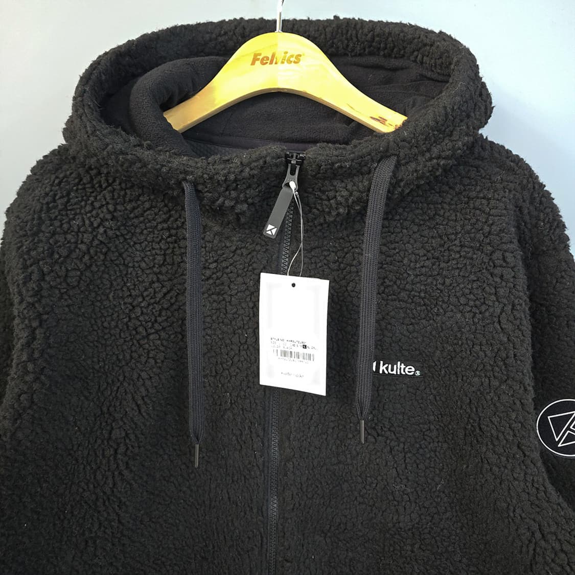 새제품)쿨트(Kulte) 셰르파 후드 집업 블랙 L 상품이미지2