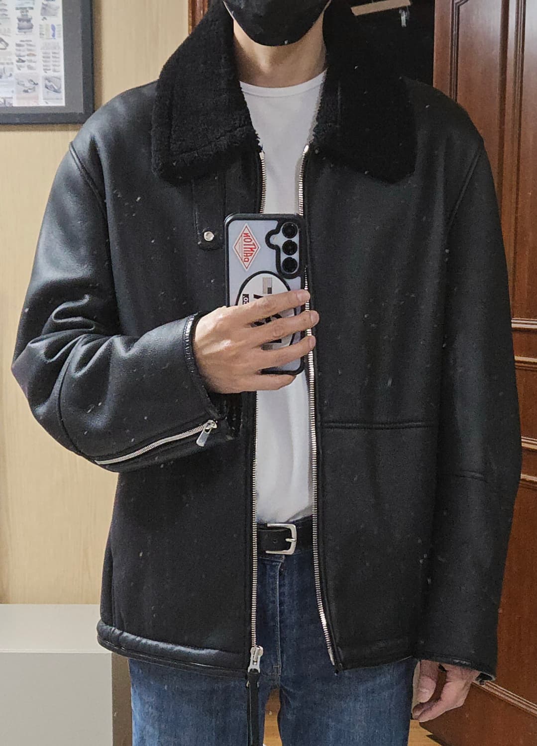 (착샷) 이얼즈어고 스페인산 시어링 쉽스킨 무스탕 상품이미지7