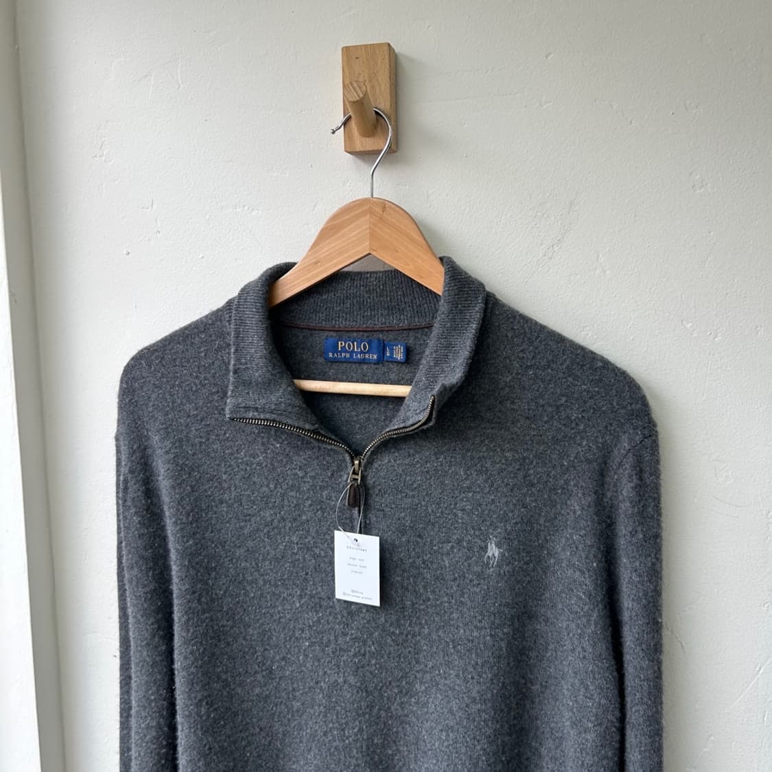 16243 - 폴로 랄프로렌 차콜 반집업 울 니트 (울 100%) 상품이미지1