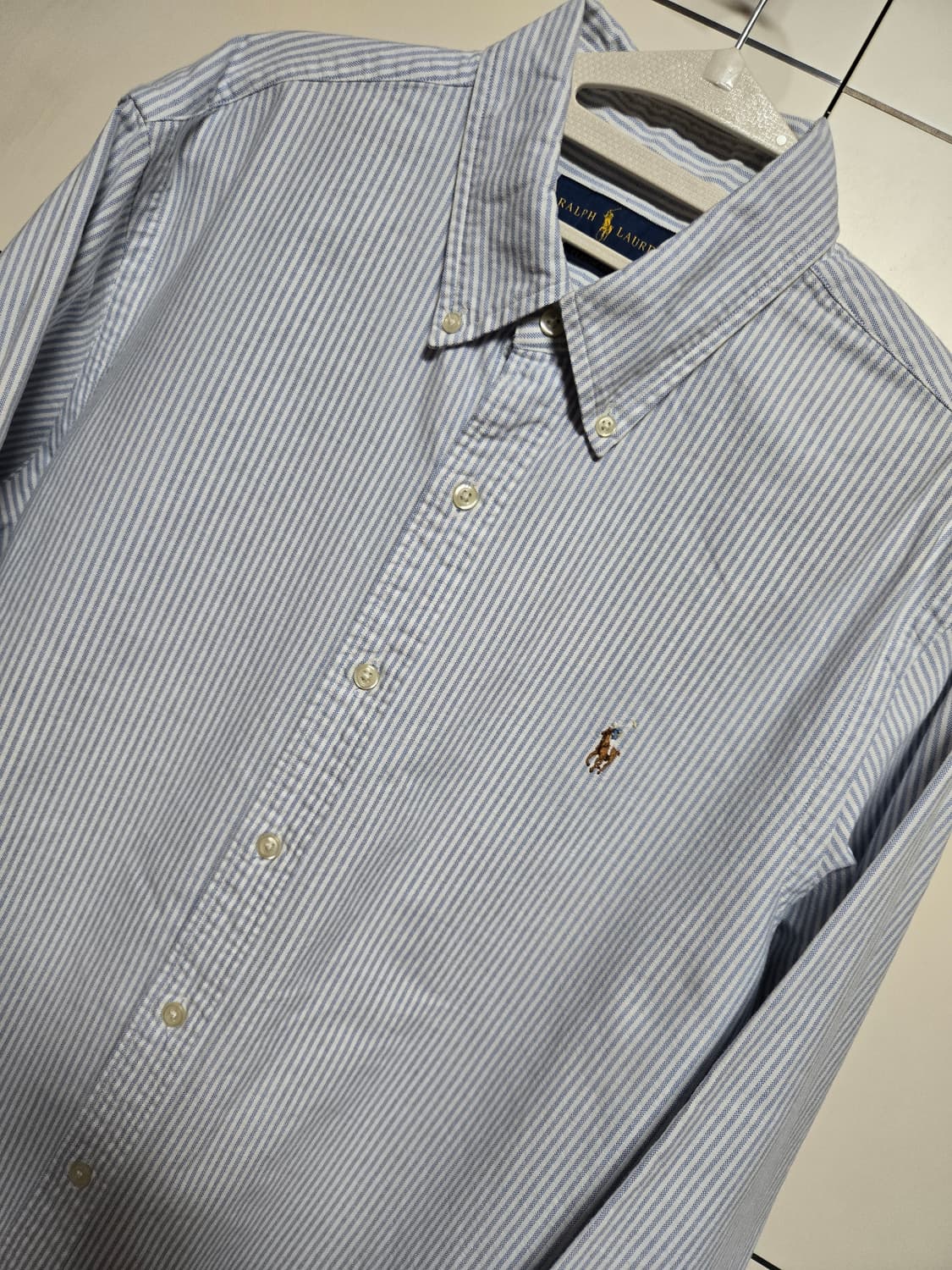 폴로 랄프로렌 신형 블루 스트라이프 옥스포드 셔츠 상품이미지1