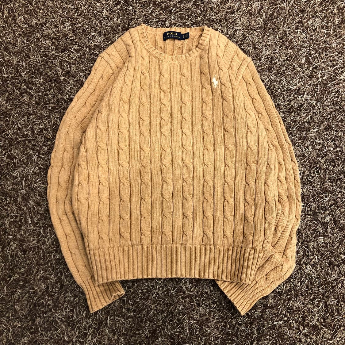 폴로 랄프로렌 베이지 케이블 니트 상품이미지1