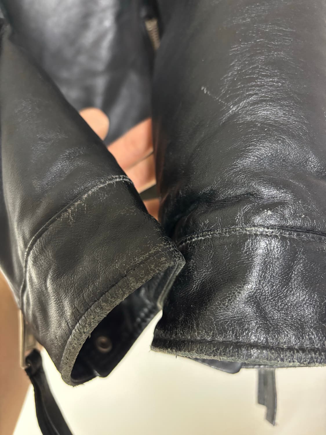 90s korea 빈티지 램스킨 양가죽 패딩 다운 라이더 자켓 상품이미지7